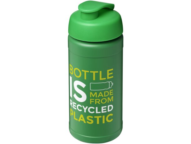Bidón deportivo Baseline reciclado con tapa Flip 500ml Verde/verde detalle 9