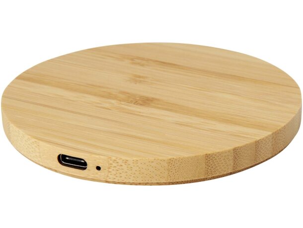 Base de carga inalámbrica de bambú certificado FSC 15W Essence Madera detalle 6