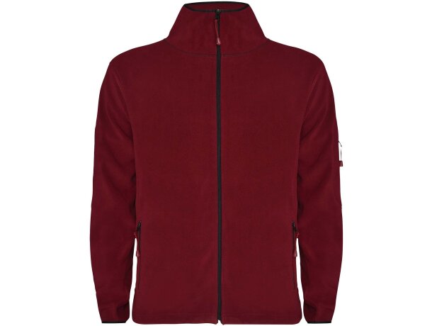 Sudadera polar cremallera completa hombre Luciane Roly Granate detalle 15