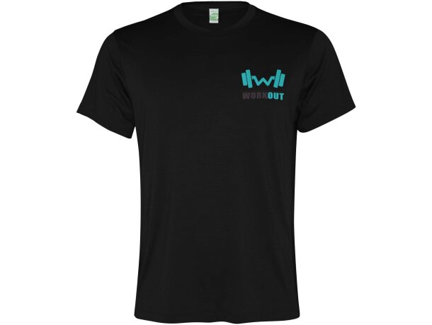 Camiseta técnica manga corta hombre Slam Roly Negro intenso detalle 5