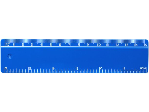 Regla Refari 15 cm plástico reciclado personalizable Azul detalle 8