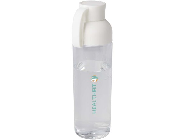 Botella agua RPET 600ml Illuminate con asa silicona Blanco detalle 7