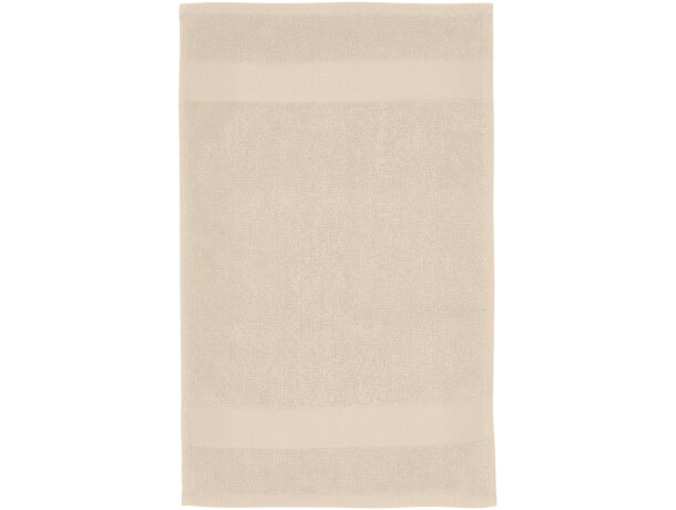 Toalla Sophia algodón orgánico 30 x 50 cm certificada OEKO-TEX Beige detalle 8