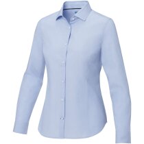 Camisa orgánica manga larga mujer Cuprite azul