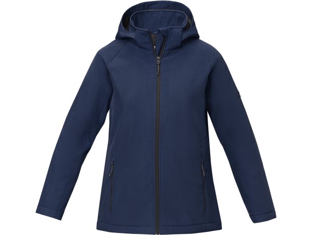 Chaqueta softshell acolchada Notus para mujer con capucha Azul marino detalle 17
