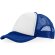 Gorra promocional con cierre ajustable y rejilla a precio barato Azul real/blanco