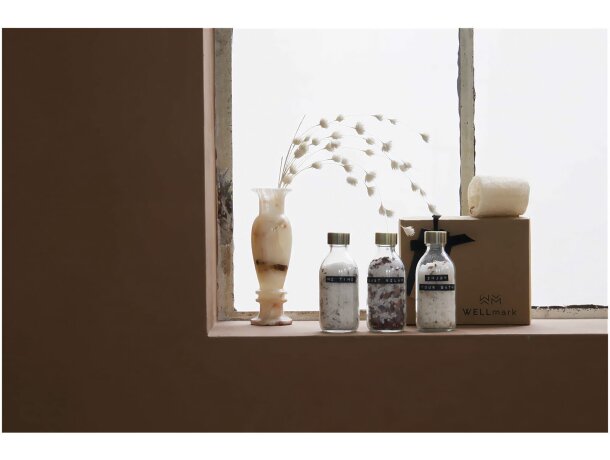 Set regalo sales baño Wellmark Just Relax 3 frascos cristal Transparente claro detalle 6