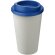 Vaso de plástico con tapa de rosca polipropileno reciclado 350ml Blanco/azul medio