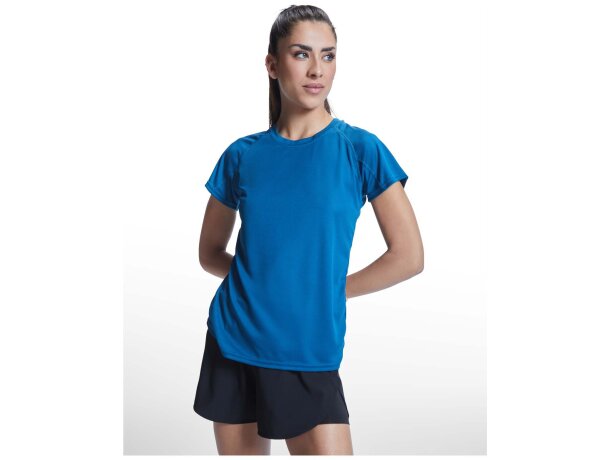 Camiseta deportiva manga corta mujer Bahrain Roly técnica Gris detalle 95