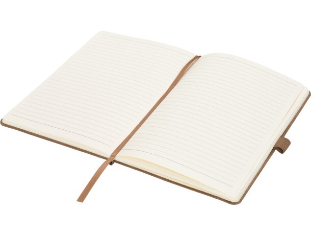 Libreta A5 de ante Carbony Marrón detalle 12