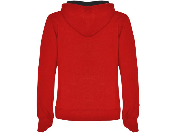 Sudadera con capucha para mujer Urban Roly Rojo/negro intenso detalle 57