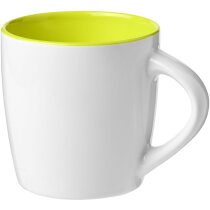 Taza cerámica personalizada Aztec 340ml blanco interior azul contrastante