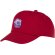 Gorra infantil de 5 paneles Feniks Kids Rojo detalle 11