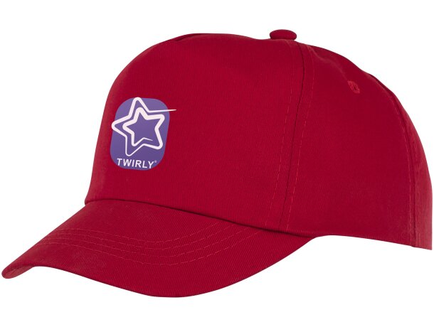 Gorra infantil de 5 paneles Feniks Kids Rojo detalle 10