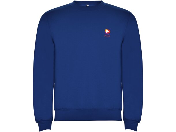 Sudadera cuello redondo infantil Roly Clasica 280 g/m² Azul real detalle 7