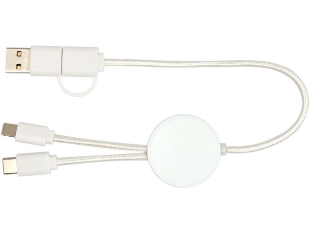 Cable 5 en 1 Citala de plástico reciclado Blanco detalle 9