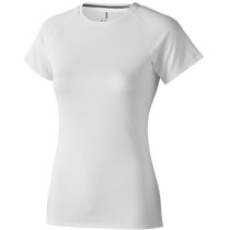Camiseta manga corta de mujer niagara de Elevate 135 gr blanca barata