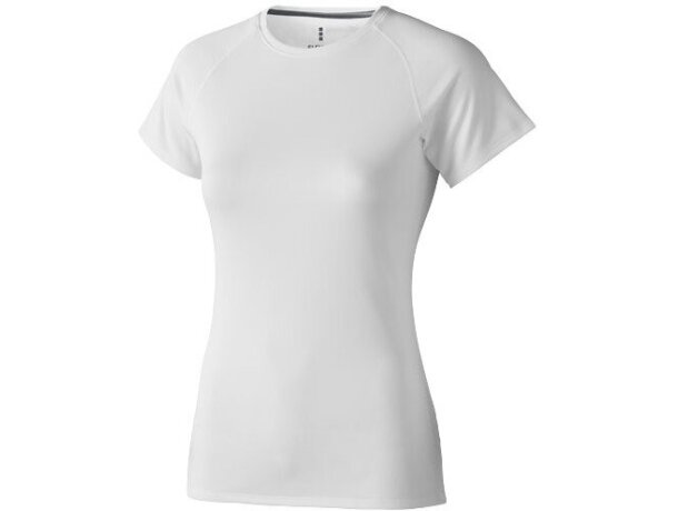 Camiseta manga corta de mujer niagara de Elevate 135 gr blanca barata
