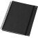libreta a5 con cierre de goma con logo negra
