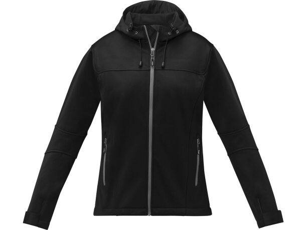 Chaqueta softshell Match mujer tres capas Negro intenso detalle 10