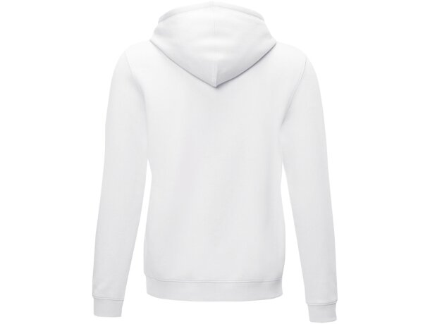 Sudadera con capucha y cremallera Ruby para hombre sostenible Blanco detalle 3