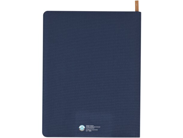 Portafolios A4 Nomumi con poliéster reciclado y papel FSC Azul marino detalle 9