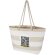 Bolsa tote de playa algodón reciclado certificado GRS Florida Natural/blanco detalle 19