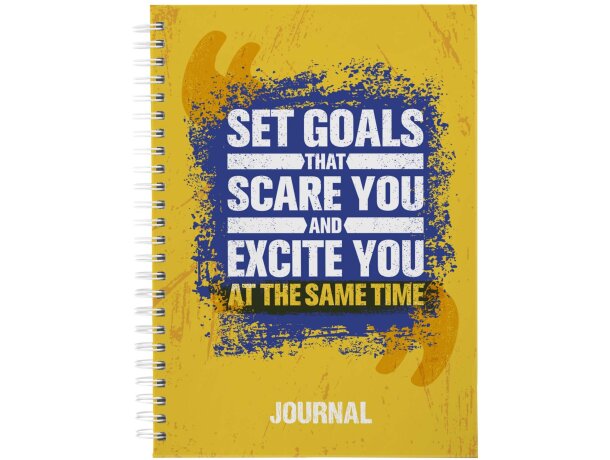 Diario A5 tapa dura Desk-Mate con papel certificado FSC Blanco detalle 1