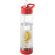 Botella deportiva y ligera con infusor de rosca para fruta 740 ml personalizada transparente/rojo