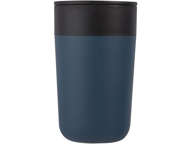 Taza térmica Nordia con doble pared reciclada de 400ml Azul oscuro detalle 7