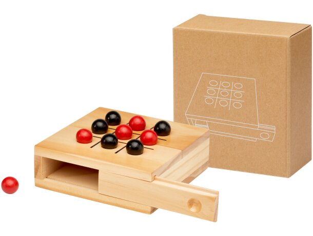 Juego 3 en raya Strobus en madera natural certificada FSC Natural detalle 5