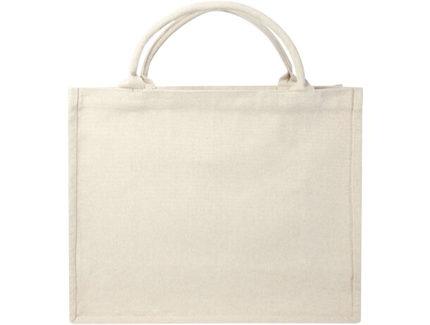 Bolsa tote cuadrada Page algodón y poliéster reciclado 500g detalle 22