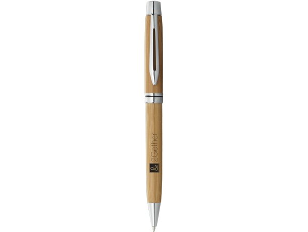 Bolígrafo de bambú con clip economico