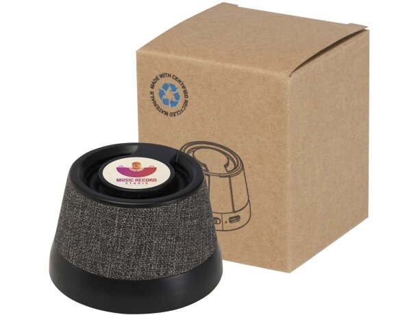 Altavoz inalámbrico magnético Horna con plástico reciclado Negro intenso detalle 1