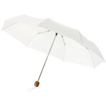 Paraguas pequeño plegable de 21.5" blanco