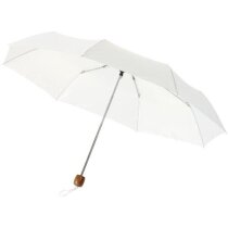 Paraguas pequeño plegable de 21.5" personalizado blanco Paraguas pequeño plegable de 21.5" personalizado blanco