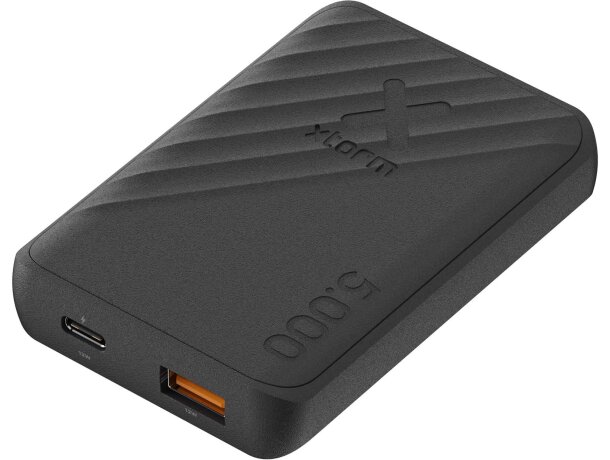 Batería externa carga rápida Xtorm Go2 5000mAh FastCharge Negro intenso detalle 6