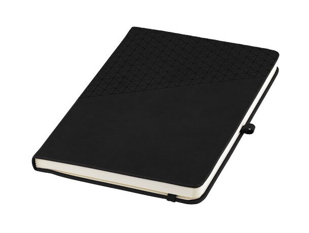 Libreta A5 Theta personalizado tacto suave cierre económico negro Negro intenso detalle 3