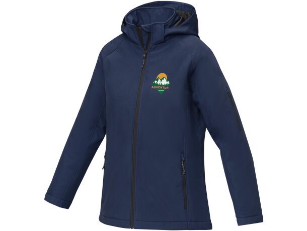 Chaqueta softshell acolchada Notus para mujer con capucha Azul marino detalle 16