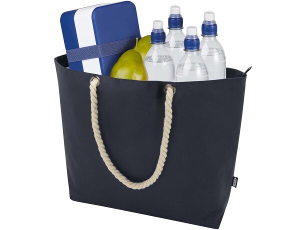 Bolsa playa refrigeradora Panama 23L poliéster reciclado GRS Azul marino detalle 19