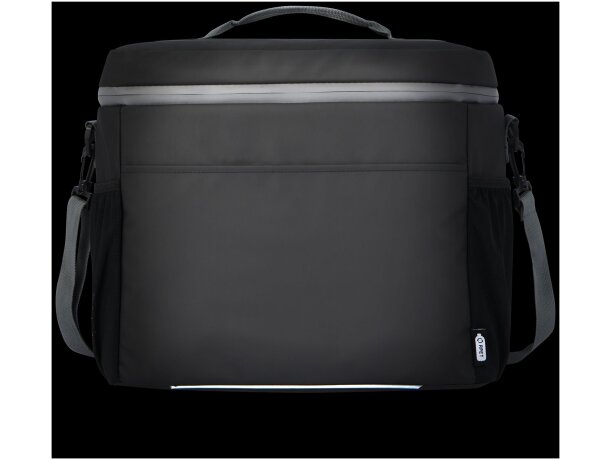 Bolsa isotérmica Aqua 22L poliéster reciclado certificado GRS Negro intenso detalle 5