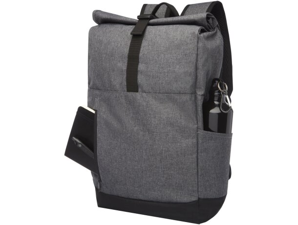 Mochila para portátil de 15,6 HOSS Gris mezcla/negro intenso detalle 4