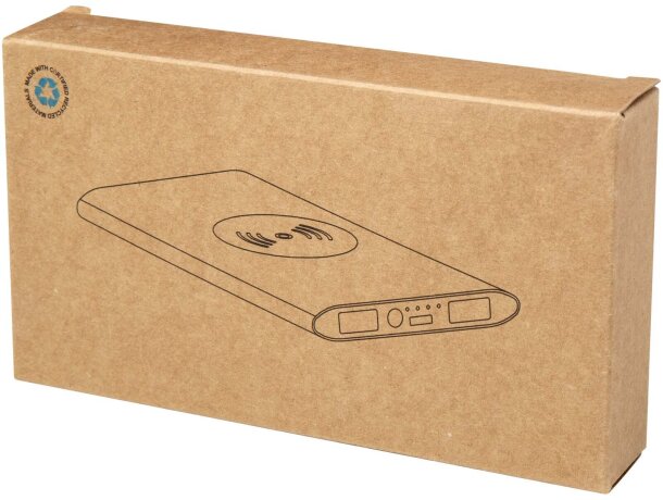 Batería externa inalámbrica Juice 8000 mAh aluminio reciclado Negro intenso detalle 4