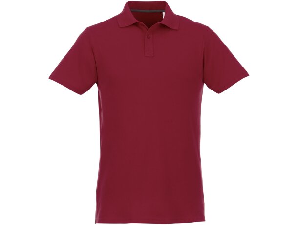 Polo de manga corta para hombre Helios Burdeos detalle 11