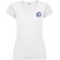Camiseta cuello pico mujer Roly Victoria algodón 155 g/m² Blanco detalle 1