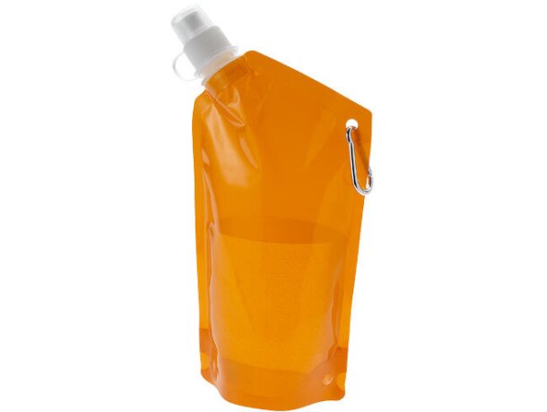 Bolsa de agua 600 ml personalizada naranja transparente Bolsa de agua 600 ml personalizada naranja transparente