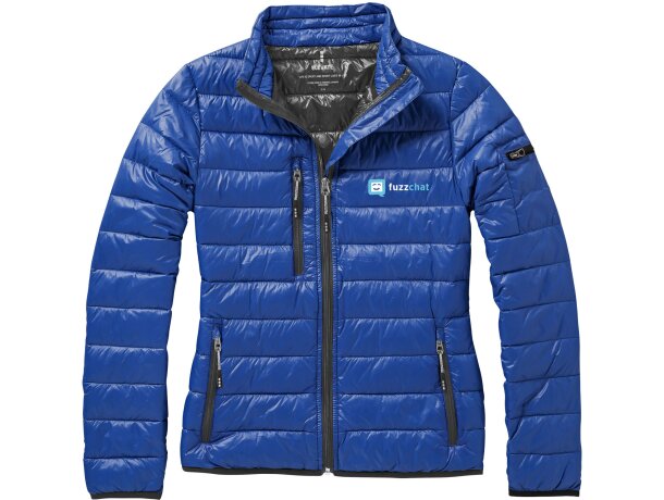 Chaqueta plumón natural mujer Scotia con certificación RDS Azul detalle 7