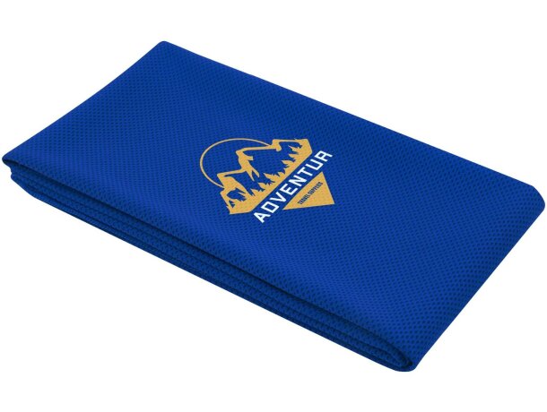 Toalla deporte Althea 50x100 poliéster secado rápido Azul real detalle 10