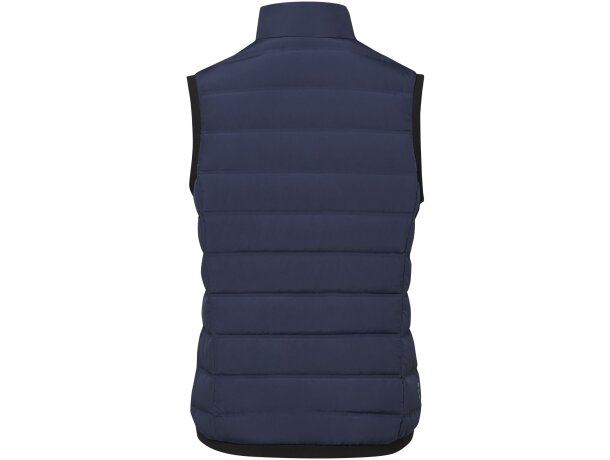 Chaleco acolchado Caltha mujer con plumón reciclado RDS Azul marino detalle 3