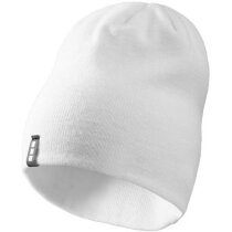 Gorro con acabado de punto colores lisos blanco personalizada